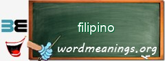 WordMeaning blackboard for filipino